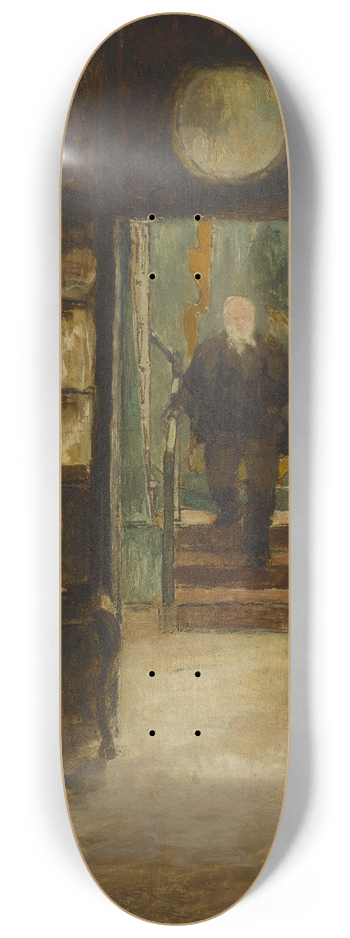 Georges Hugo - Victor Hugo descendant de son cabinet de travail  Hauteville House 8.25 inch art skate deck
