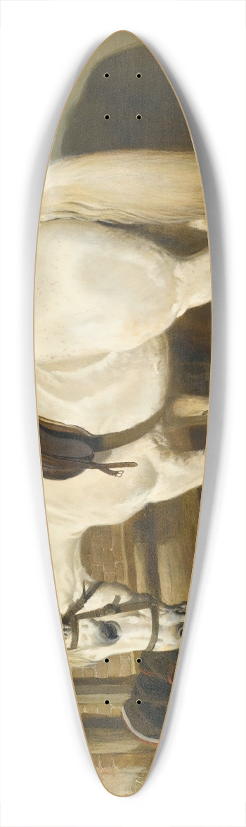 John Frederick Herring Snr. - A Grey Pony In A Stable With Ducks 39.3 inch art pintail longboard deck