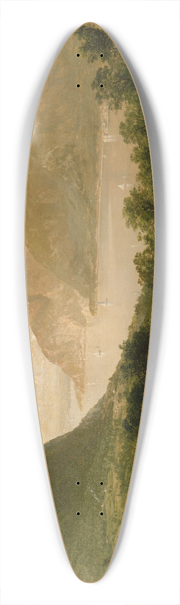 John Frederick Kensett - Hudson River Scene 39.3 inch art pintail longboard deck