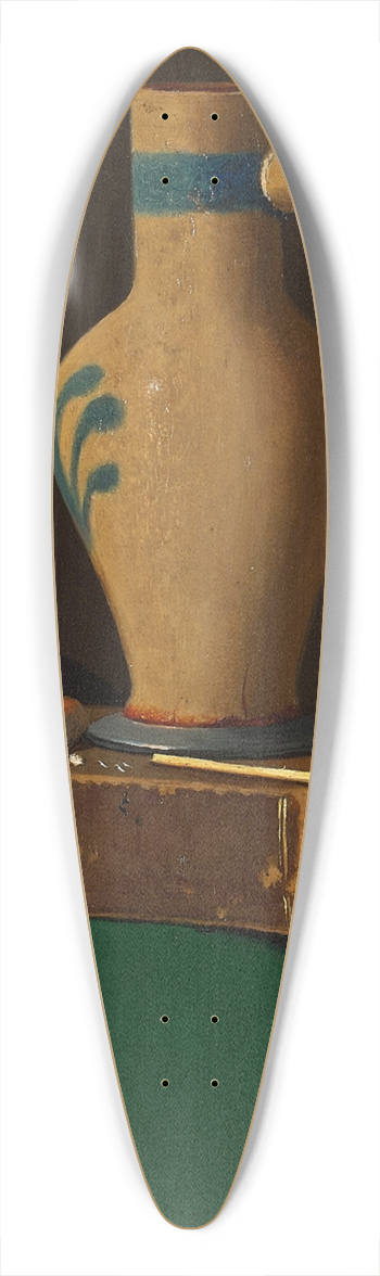 John Frederick Peto - Still Life with Jug ona Book 39.3 inch art pintail longboard deck