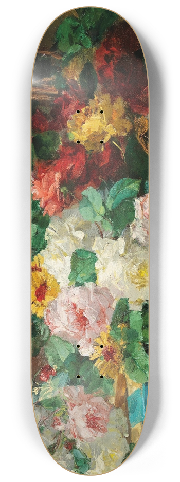 Georges Jeannin - Still Life with Roses and a Hat 8.25 inch art skate deck
