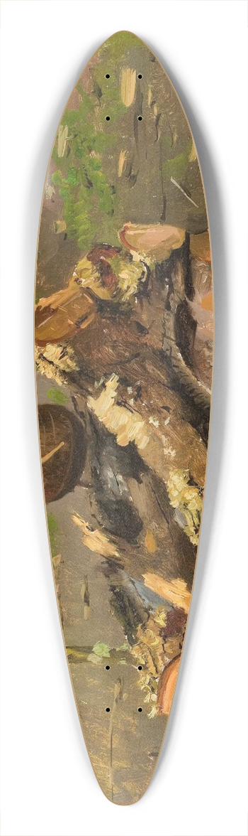 John George Brown - Camp in Vermont 39.3 inch art pintail longboard deck