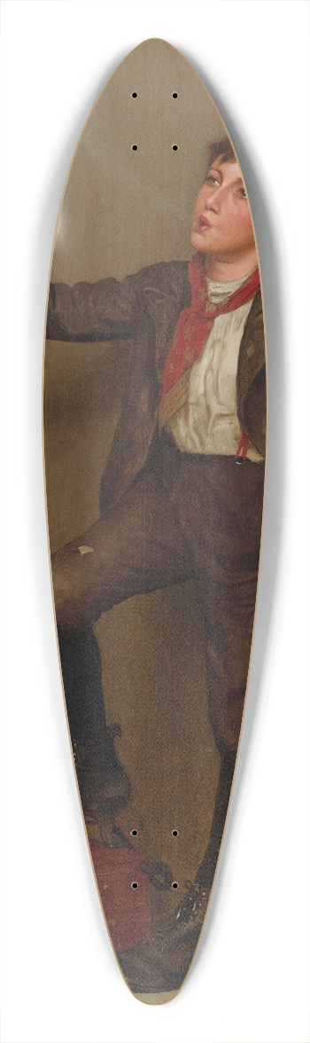 John George Brown - Taking A Break 39.3 inch art pintail longboard deck