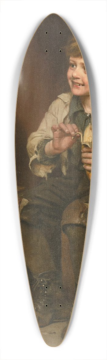 John George Brown - Waiting for a Bite 39.3 inch art pintail longboard deck