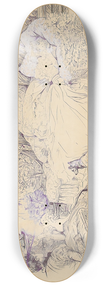 Georges Jules Victor Clairin - Scenesof Sarah Bernhardts life 8.25 inch art skate deck