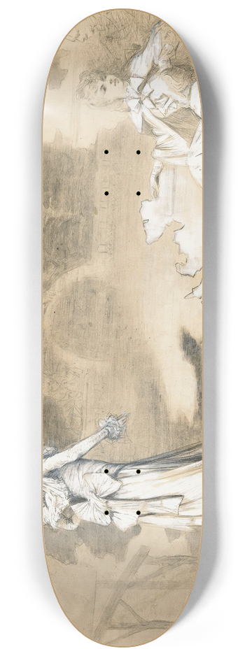 Georges Jules Victor Clairin - Scenesof Sarah Bernhardts life 8.25 inch art skate deck
