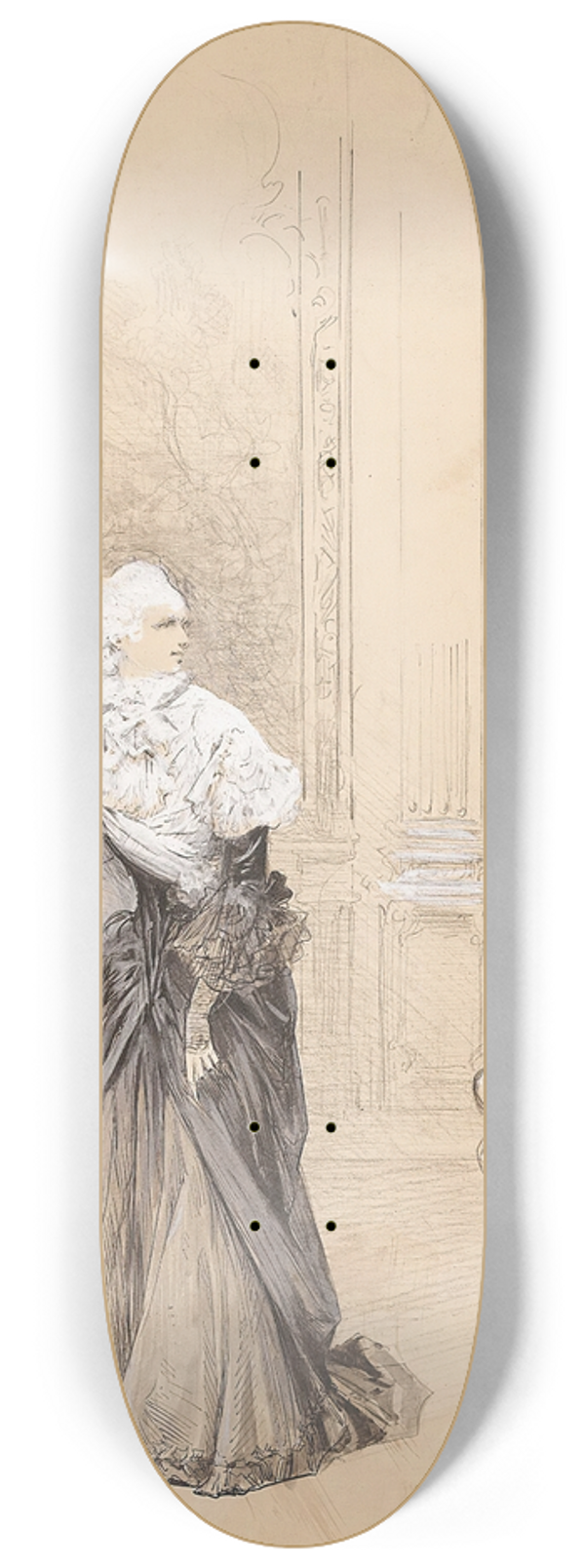 Georges Jules Victor Clairin - Scenesof Sarah Bernhardts life 8.25 inch art skate deck
