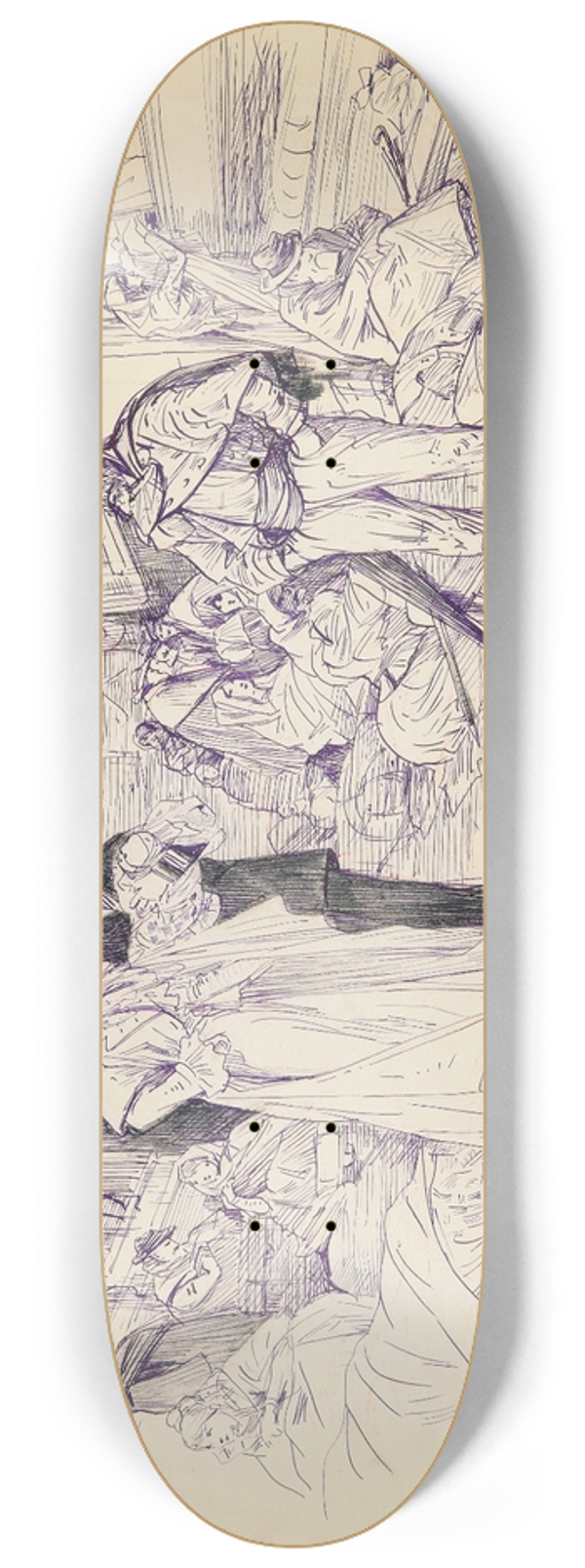 Georges Jules Victor Clairin - Scenesof Sarah Bernhardts life 8.25 inch art skate deck