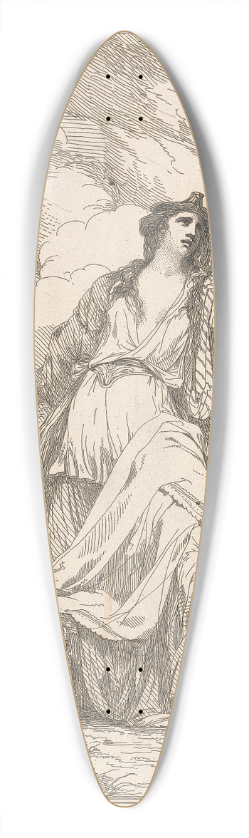 John Hamilton Mortimer - Tragedy 39.3 inch art pintail longboard deck