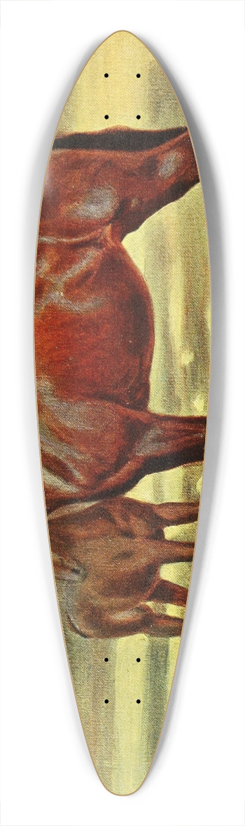 John Hanson Walker Jr. - Perdita With Persimmon 39.3 inch art pintail longboard deck