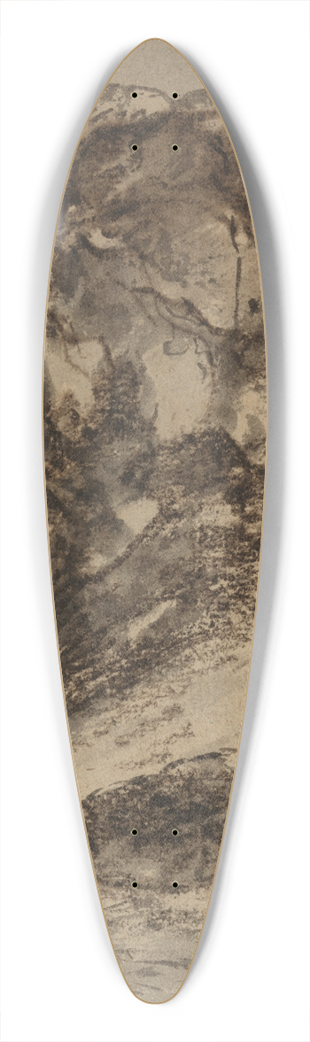 John Hoppner - Study of a Massive Rock 39.3 inch art pintail longboard deck