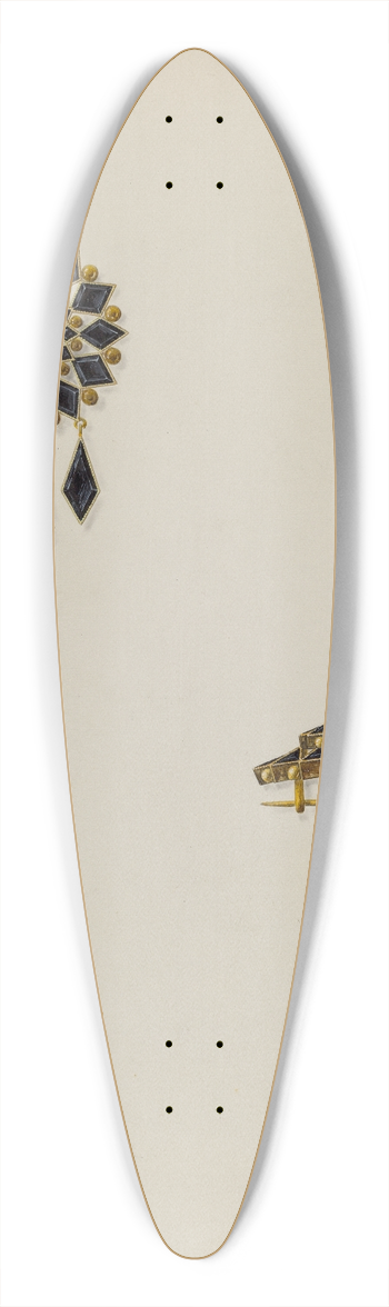 John H. Tercuzzi - Brooch 39.3 inch art pintail longboard deck
