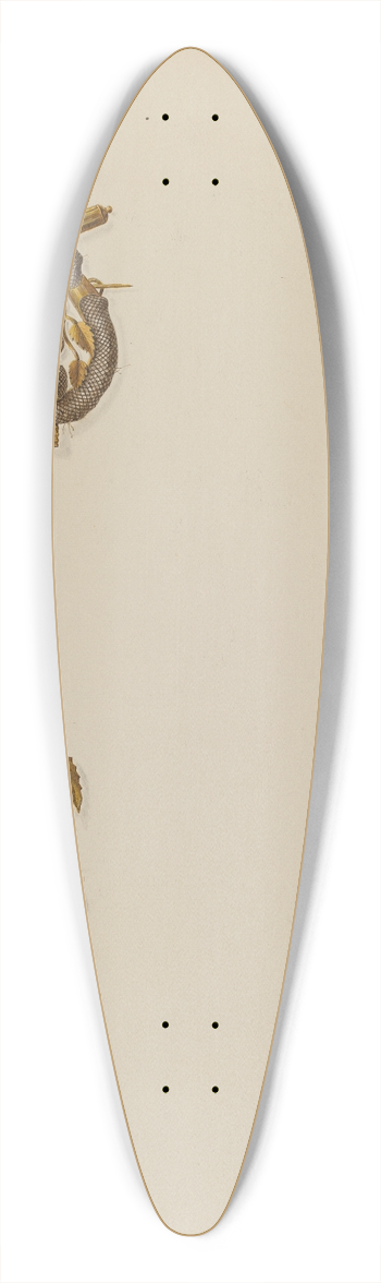 John H. Tercuzzi - Brooch and Earrings 39.3 inch art pintail longboard deck