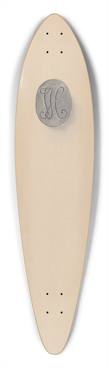 John H. Tercuzzi - Button 39.3 inch art pintail longboard deck