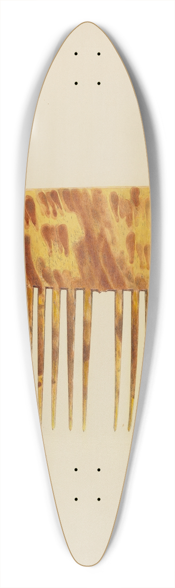 John H. Tercuzzi - Comb 39.3 inch art pintail longboard deck