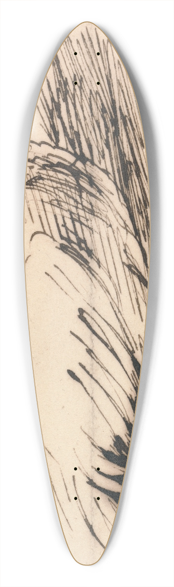 John Linnell - A Hen 39.3 inch art pintail longboard deck