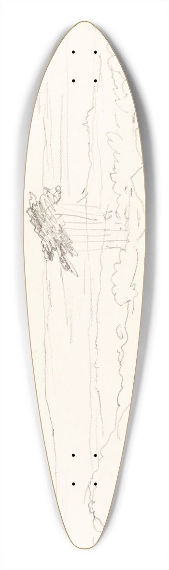 John Linnell - Hampstead Heath 39.3 inch art pintail longboard deck