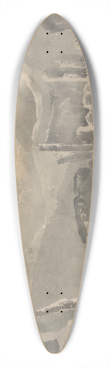 John Martin - Moonlit Landscape with a Ruined Castle 39.3 inch art pintail longboard deck