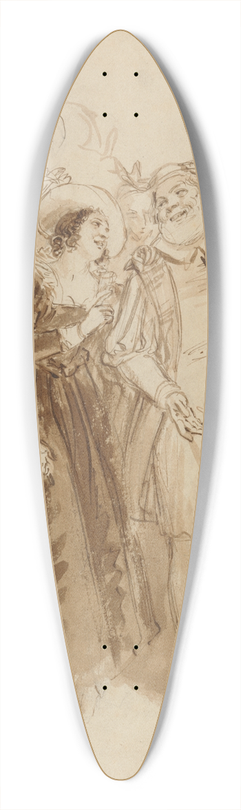 John Massey Wright - Falstaff Disguised as Herne 39.3 inch art pintail longboard deck