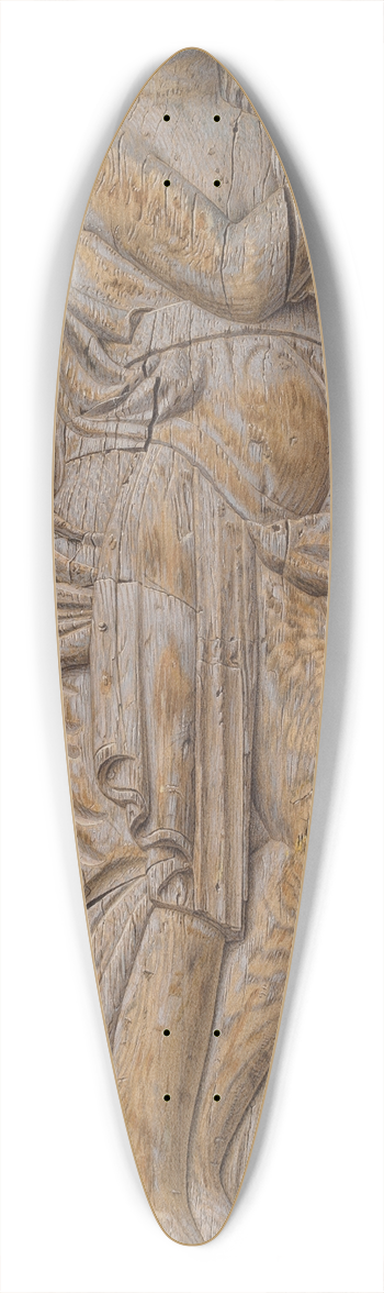 John Matulis - Circus Wagon Figure  Muse 39.3 inch art pintail longboard deck