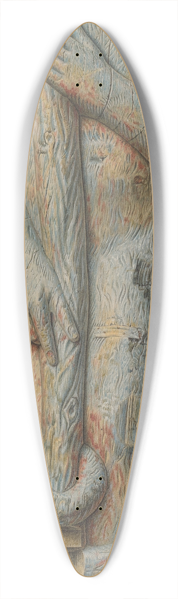 John Matulis - Circus Wagon Monkey 39.3 inch art pintail longboard deck