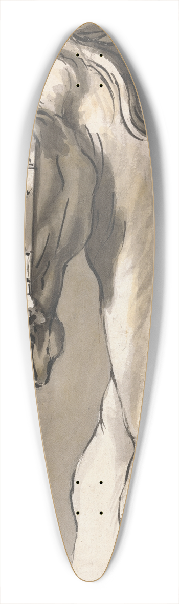 John Michael Rysbrack - Study of a Horses Head 39.3 inch art pintail longboard deck