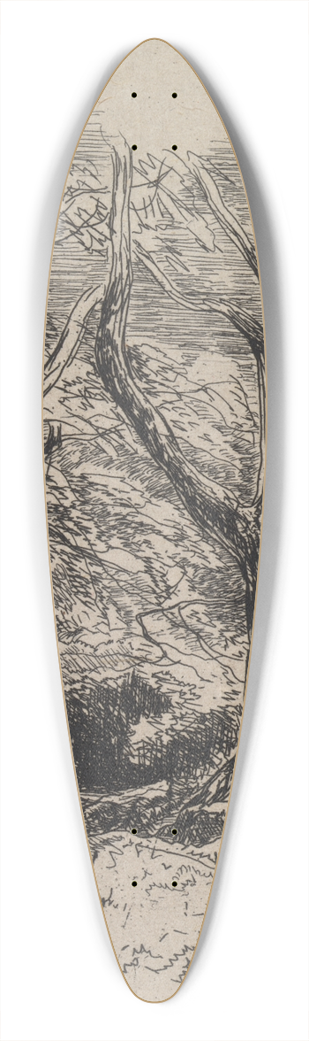 John Middleton - A Path through the Wood 39.3 inch art pintail longboard deck