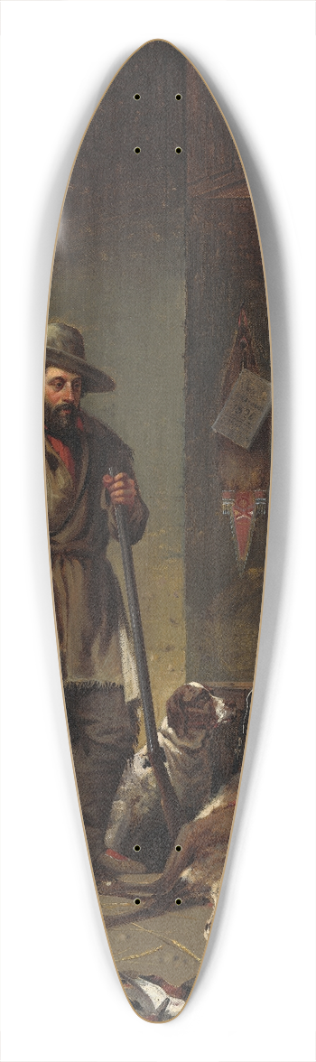 John Mix Stanley - The Trappers Cabin 39.3 inch art pintail longboard deck