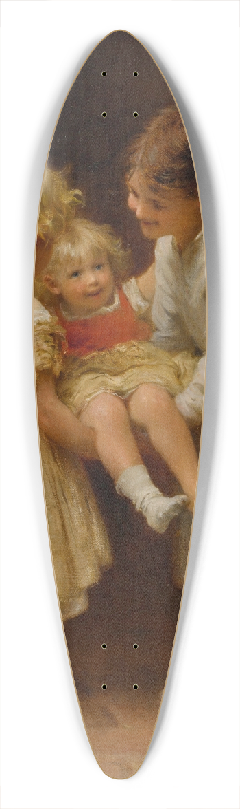 John Morgan - Children at play 39.3 inch art pintail longboard deck