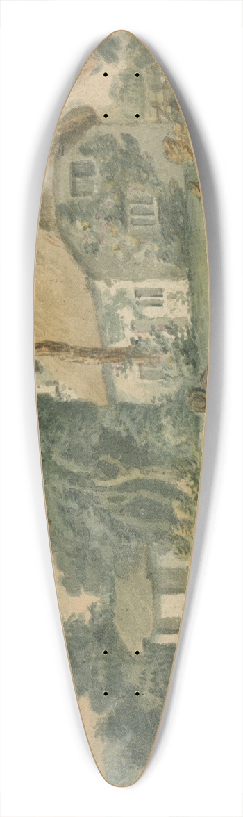 John Nixon - Binstead Parsonage, Isle of Wight 39.3 inch art pintail longboard deck