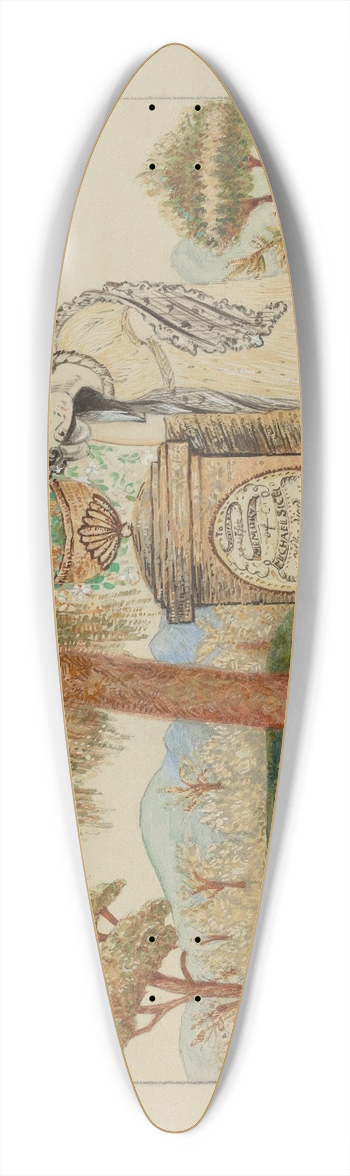 John Oster - Mourning Picture 39.3 inch art pintail longboard deck