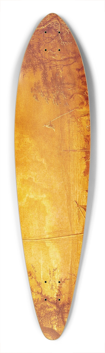 John Quidor - Embarkation from Communipaw 39.3 inch art pintail longboard deck
