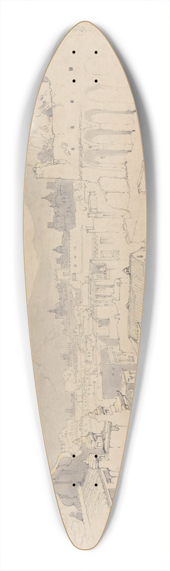 John Ruskin - Naples 39.3 inch art pintail longboard deck