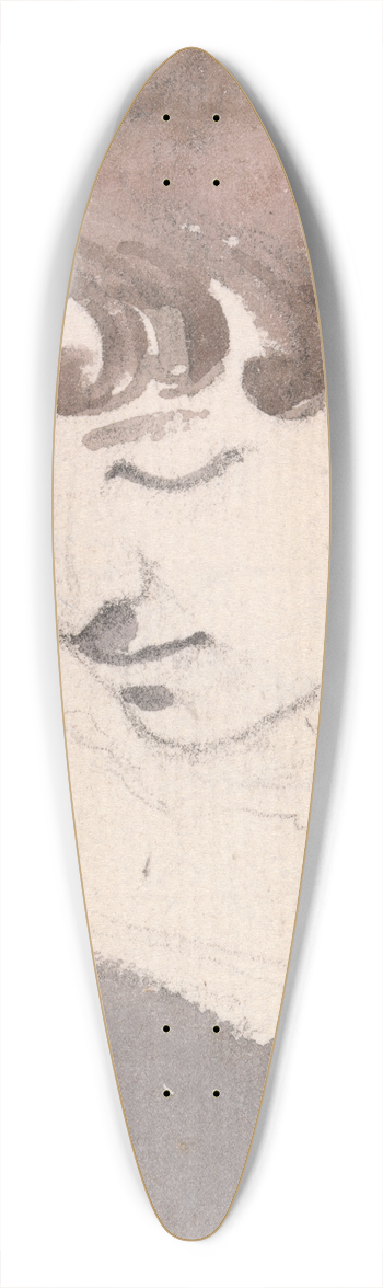 John Samuel Hayward - A Young Woman Looking Down 39.3 inch art pintail longboard deck