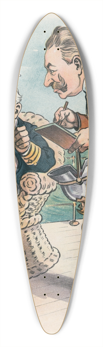 John Samuel Pughe - The imperial reporter 39.3 inch art pintail longboard deck