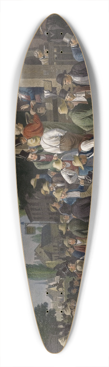 John Sartain - County Election 39.3 inch art pintail longboard deck