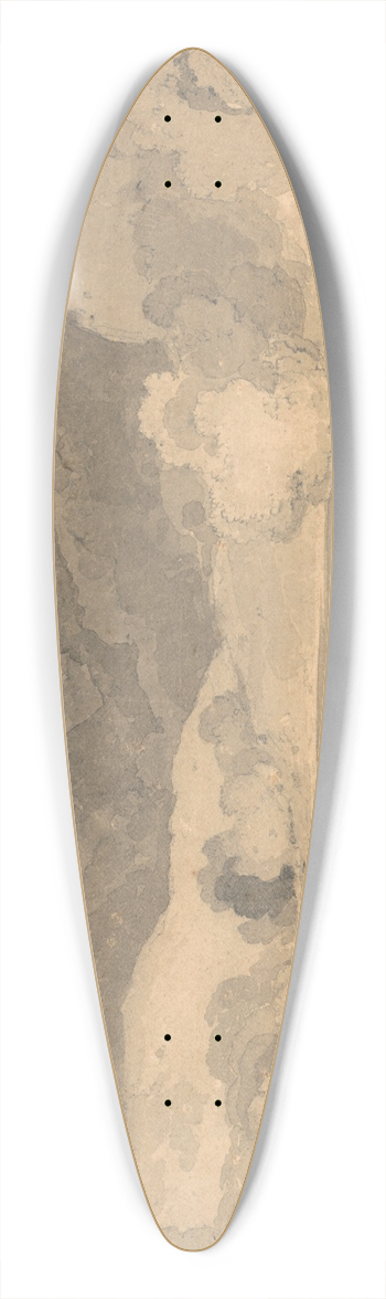 John Sell Cotman - Castle in a Landscape 39.3 inch art pintail longboard deck