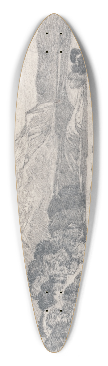 John Sell Cotman - Tan-y-Bwlch, North Wales 39.3 inch art pintail longboard deck