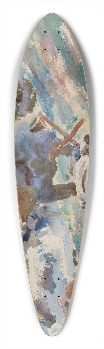 John Singer Sargent - An Artist at His Easel 39.3 inch art pintail longboard deck