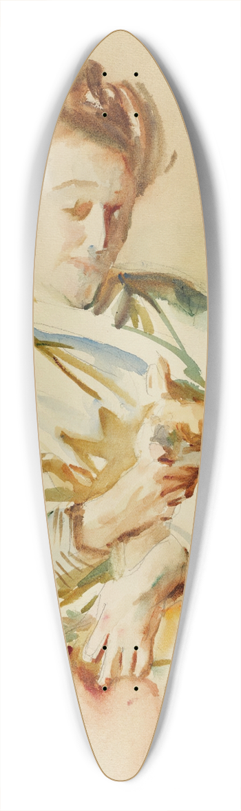 John Singer Sargent - Flora Priestley 39.3 inch art pintail longboard deck