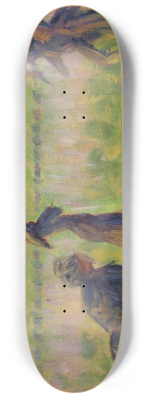 Georges Seurat - Figures in a Landscape 8.25 inch art skate deck