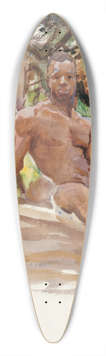 John Singer Sargent - Man and Trees, Florida 39.3 inch art pintail longboard deck