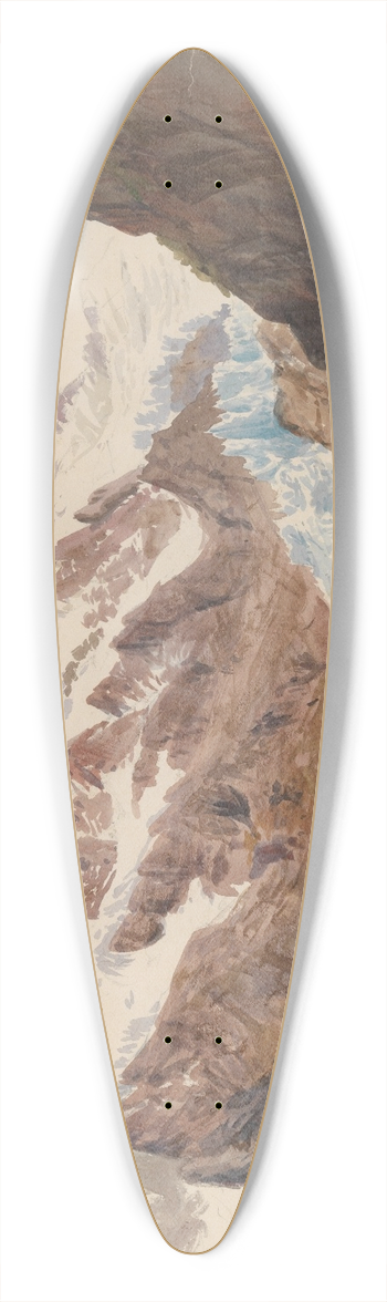 John Singer Sargent - Schreckhorn, Eismeer 39.3 inch art pintail longboard deck