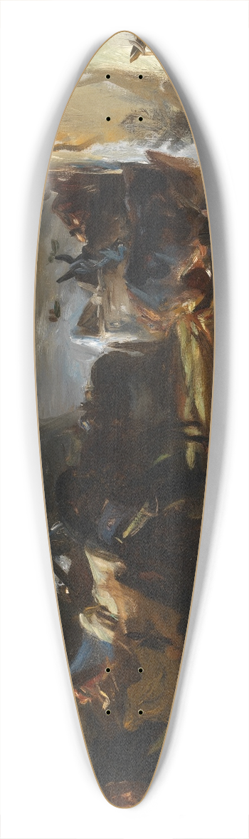 John Singer Sargent - Stable at Cuenca 39.3 inch art pintail longboard deck