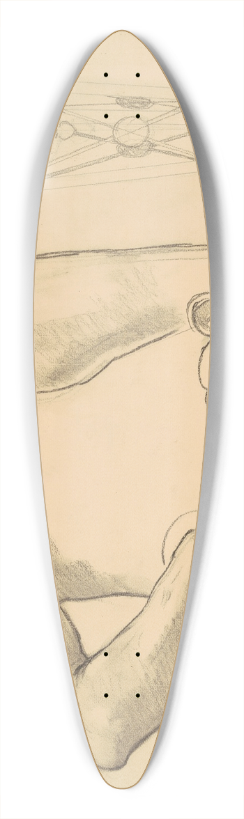 John Singer Sargent - Studies for Classic and Romantic Art 39.3 inch art pintail longboard deck