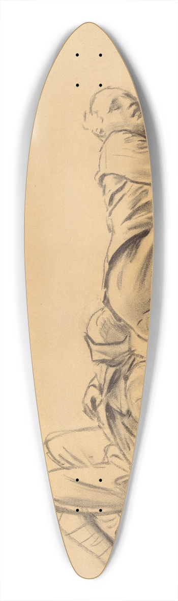 John Singer Sargent - Studies for Gassed II 39.3 inch art pintail longboard deck