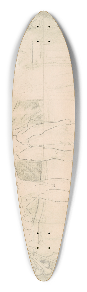 John Singer Sargent - Study for Classic and Romantic Art 39.3 inch art pintail longboard deck