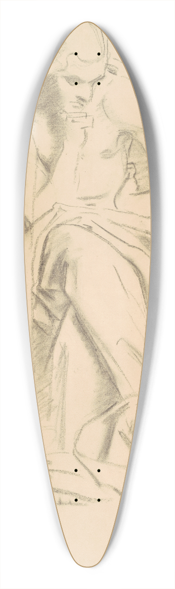 John Singer Sargent - Study for Philosophy 39.3 inch art pintail longboard deck