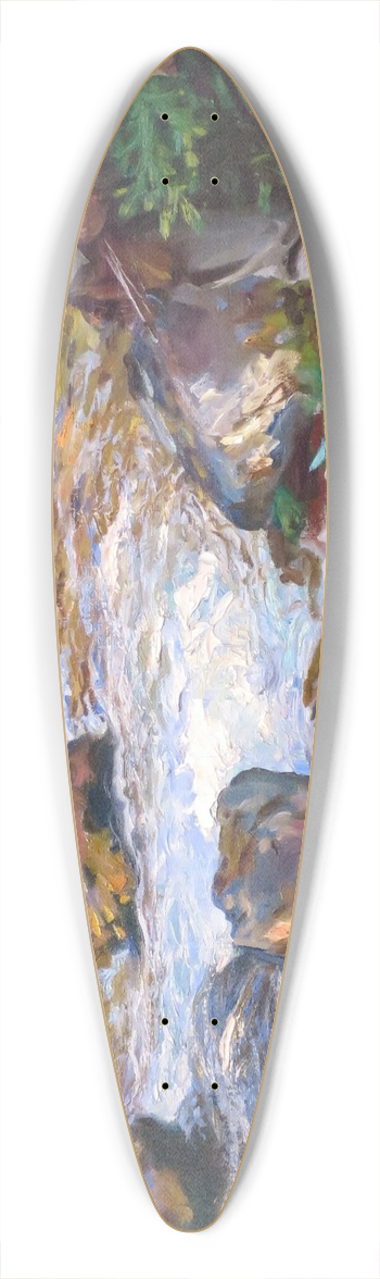John Singer Sargent - Trout Stream in the Tyrol 39.3 inch art pintail longboard deck