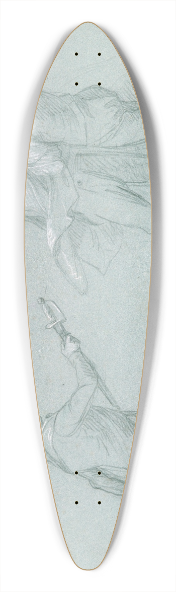 John Singleton Copley - Admiral De Winter Raising the Colors 39.3 inch art pintail longboard deck